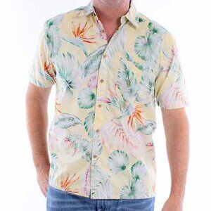 Scully Men's Yellow Floral Hawaiian Shirt
